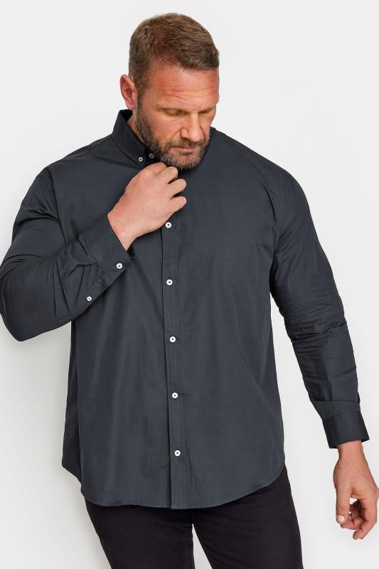 BadRhino Navy Blue Long Sleeve Poplin Shirt | BadRhino 1