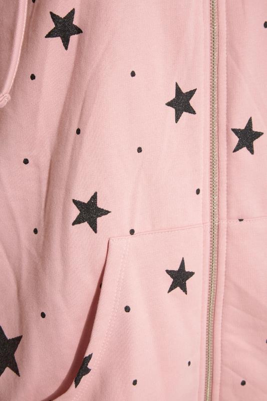LTS Tall Pink Star Print Zip Hoodie 5