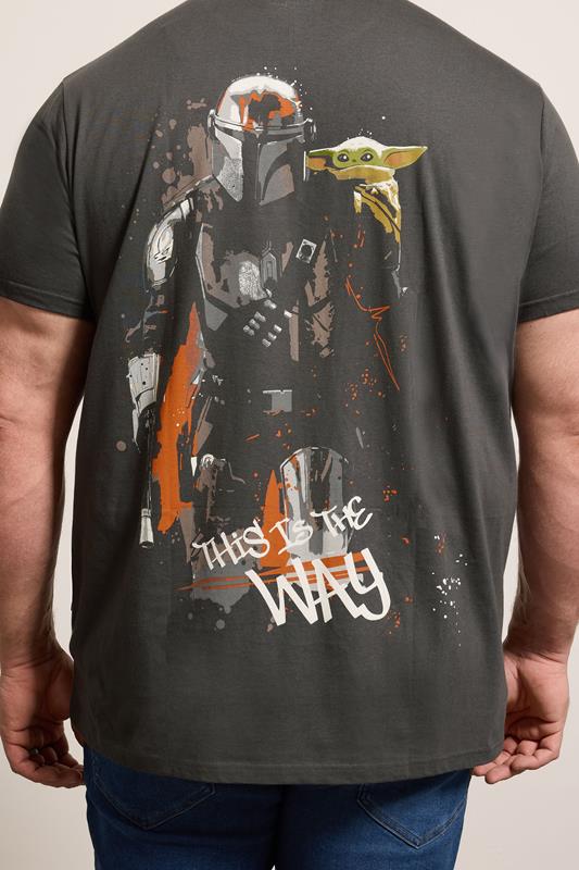 BadRhino Big & Tall Grey Mandalorian & Grogu Graphic T-Shirt | BadRhino 4