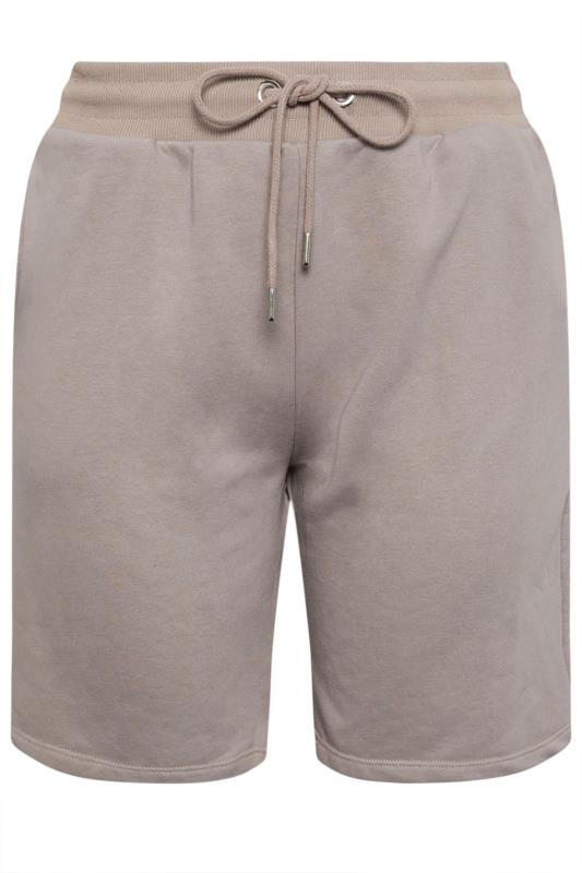 YOURS Plus Size Beige Brown Jogger Shorts | Yours Clothing 5