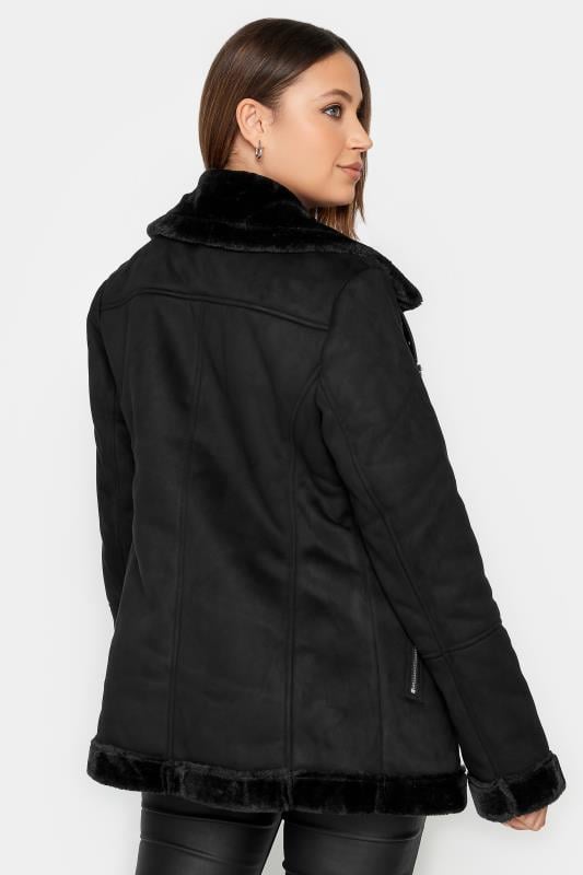 LTS Tall Black Aviator Jacket | Long Tall Sally 3