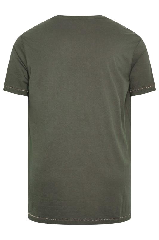 D555 Big & Tall Khaki Green Gas Monkey Graphic T-Shirt | BadRhino 3