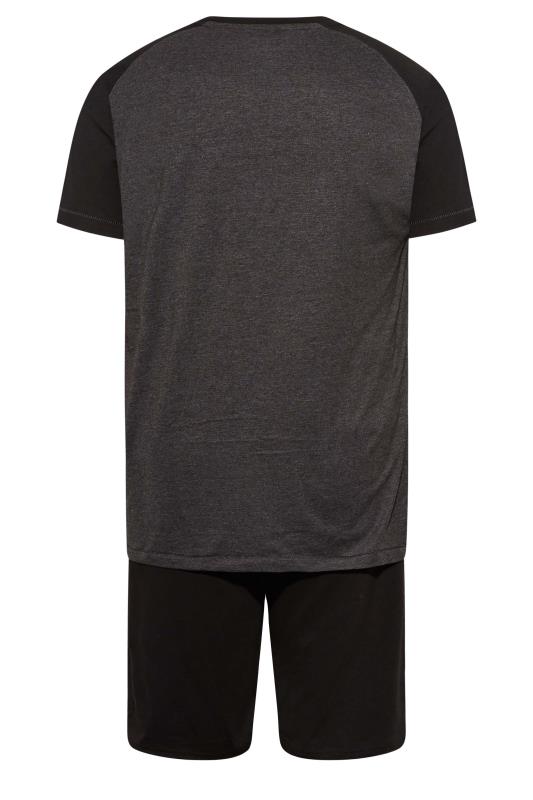D555 Big & Tall Black T-Shirt & Shorts Lounge Set | BadRhino 4
