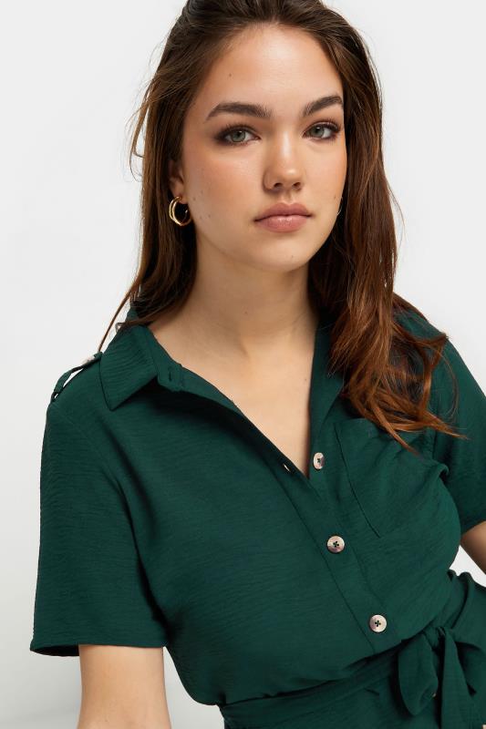 LTS Tall Women's Dark Green Button Through Midi Dress | Long Tall Sally 4