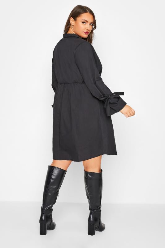 LIMITED COLLECTION Plus Size Black Tunic Shirt Dress | Yours Clothing 4