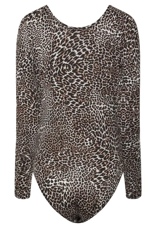 LTS Tall Women's Black Leopard Print Bodysuit | Long Tall Sally 6