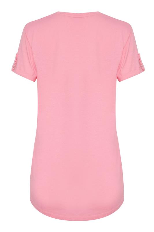 Tall Women's LTS Pink Short Sleeve Pocket T-Shirt | Long Tall Sally 7