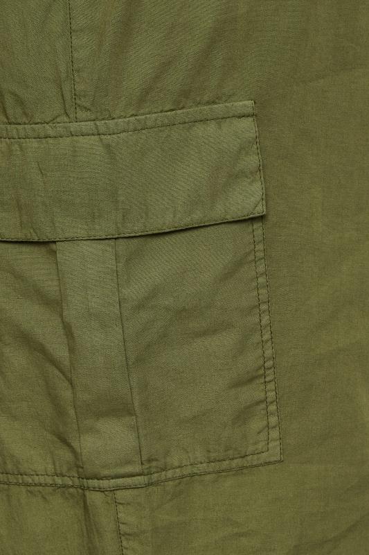 YOURS Curve Plus Size Khaki Green Cropped Cargo Trousers | Yours Clothing  3