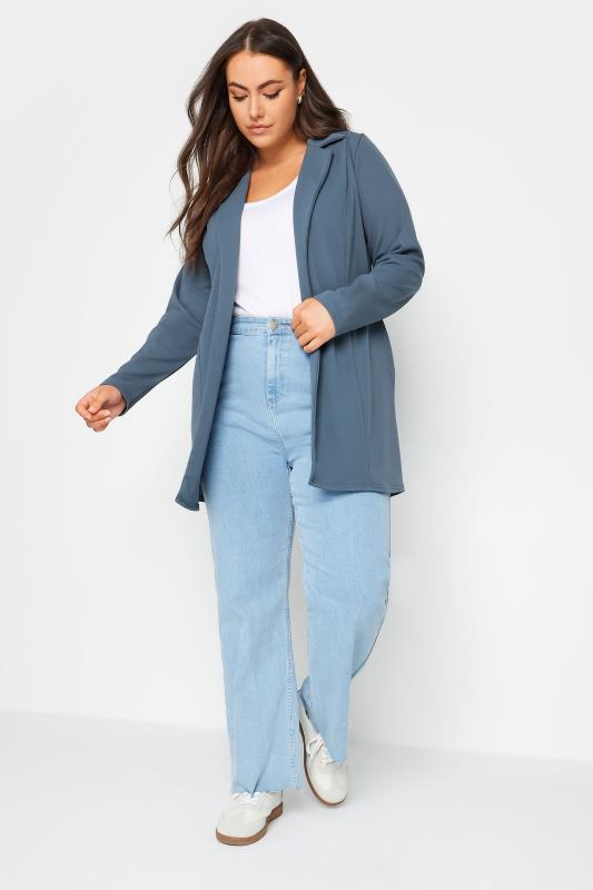 YOURS Plus Size Blue Blazer | Yours Clothing 2