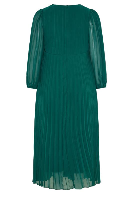 Yours London Women's Plus Size Teal Green Pleated Dress Size 10