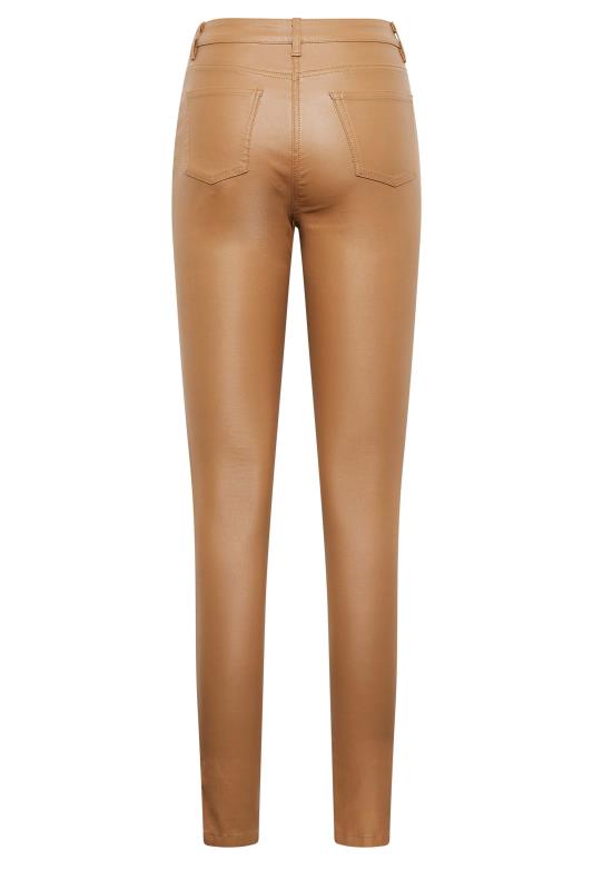 LTS Tall Women's Camel Brown Coated AVA Skinny Jeans | Long Tall Sally  6