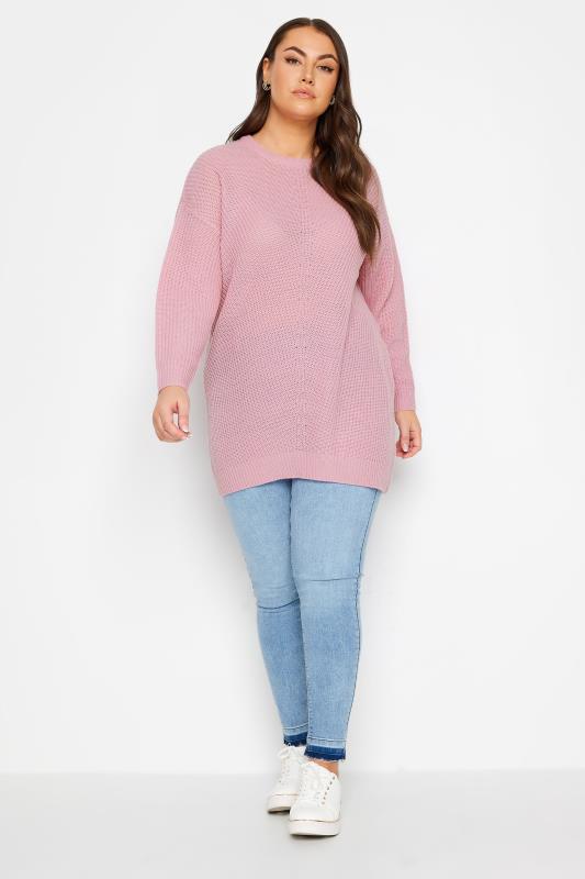 YOURS Plus Size Pink Essential Jumper | Yours Clothing 2