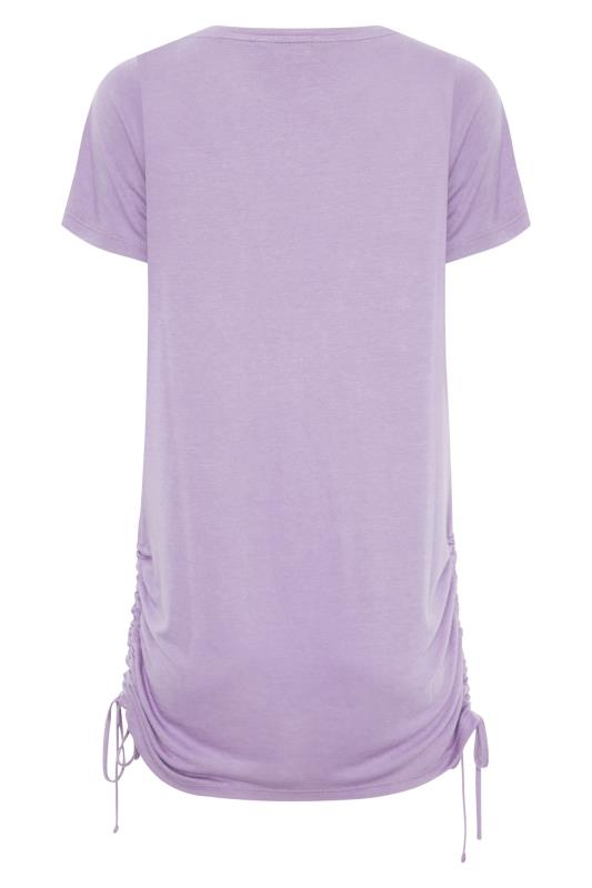 LTS LilacPurple 'I Love My Life' Ruched Side Tunic Top | Long Tall Sally 6