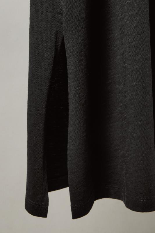 EVANS Plus Size Black Cotton Midi Dress | Evans 9