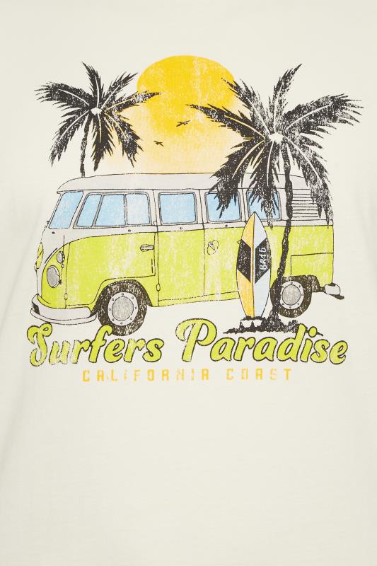 BadRhino Big & Tall White Surfers Paradise Print T-Shirt | BadRhino 2