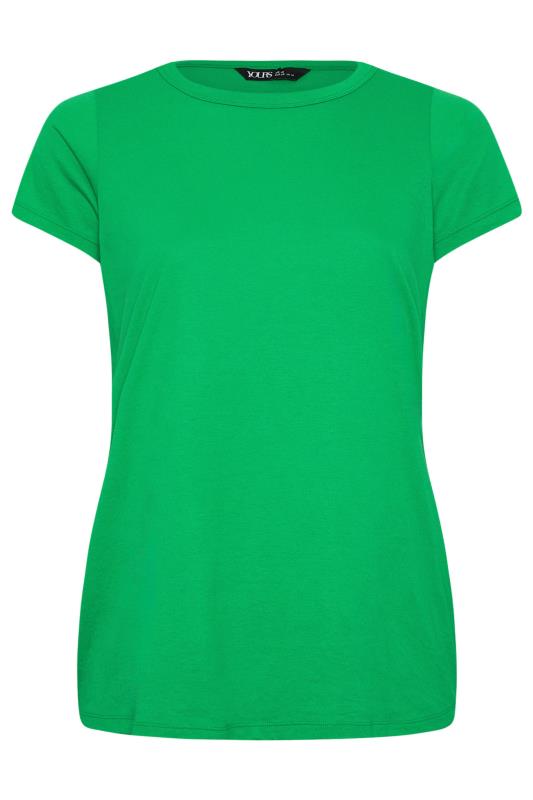 YOURS Plus Size Green Cotton Blend T-Shirt | Yours Clothing 5