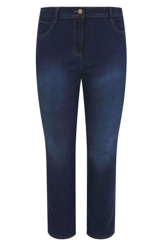 Plus Size Indigo Blue Straight Leg Fit Stretch RUBY Jeans | Yours Clothing 6