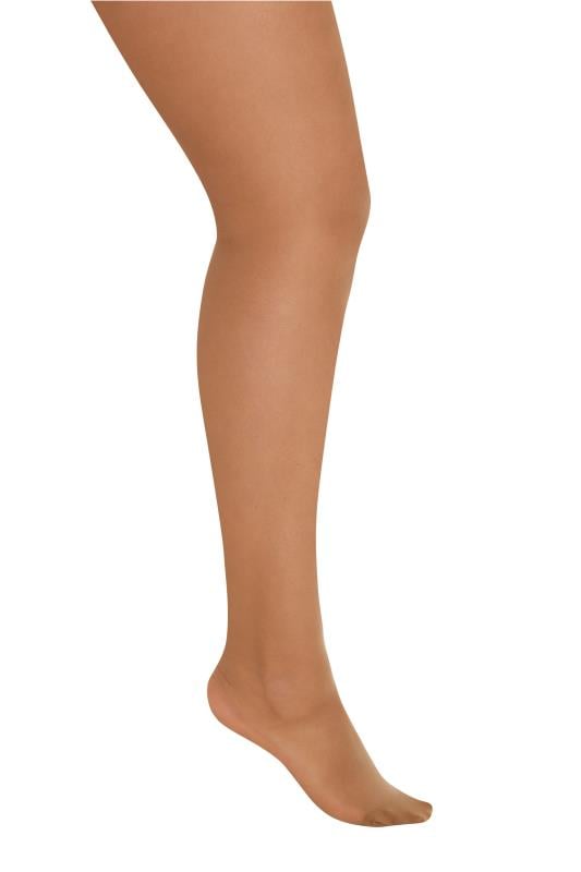 YOURS Plus Size Natural Brown Sheer Luxury 30 Denier Tights | Yours Clothing 3