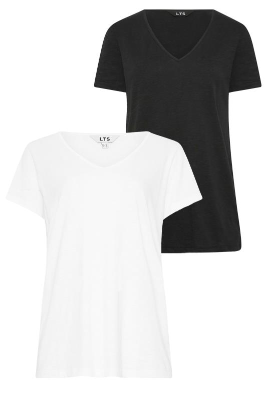 LTS 2 PACK Tall Black & White Short Sleeve T-Shirts | Long Tall Sally 6