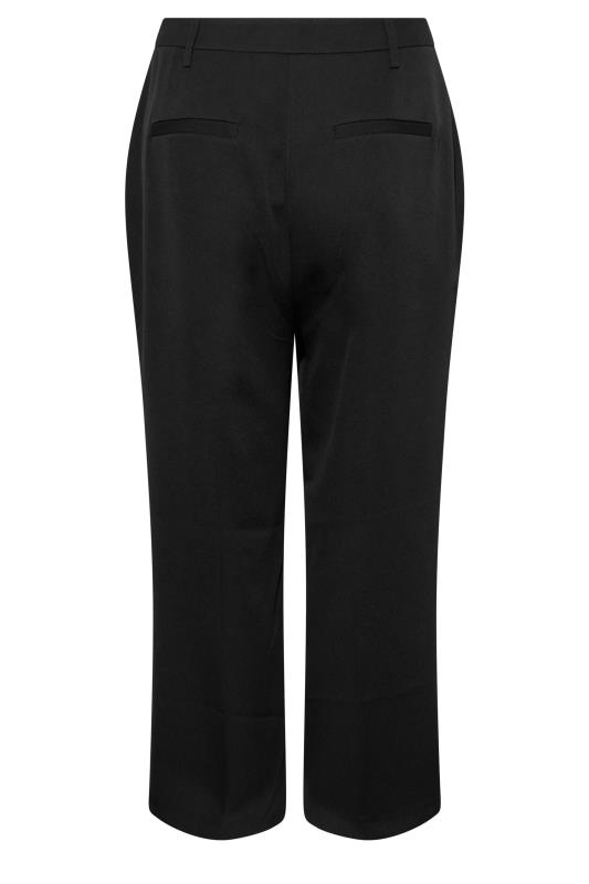 Plus Size Black Split Hem Flared Trousers | Yours Clothing 5