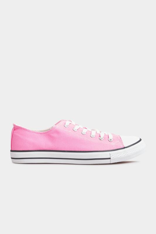 Pink Canvas Low Trainers In Extra Wide Fit_E.jpg