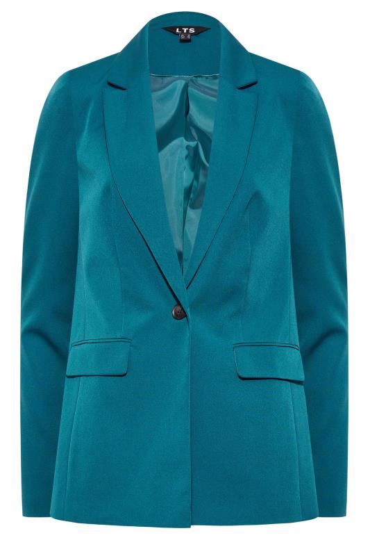 LTS Tall Women's Teal Blue Scuba Crepe Blazer | Long Tall Sally 5