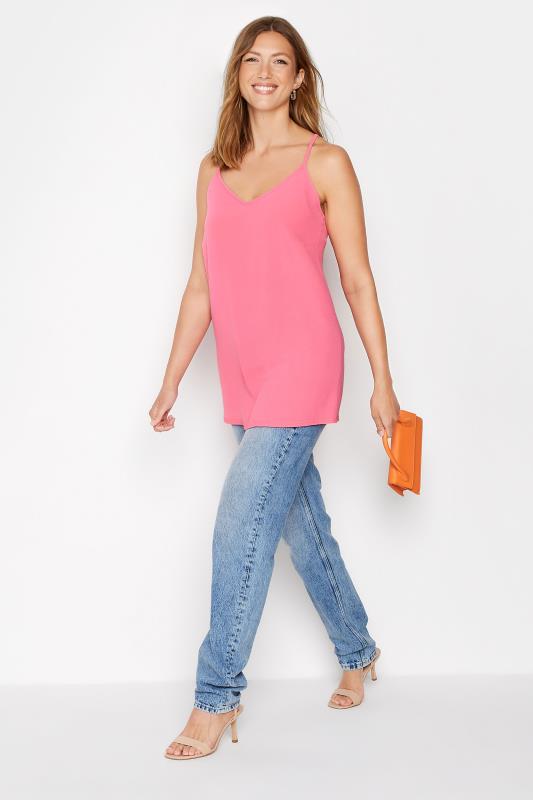 LTS Tall Women's Pink Textured Cami Top | Long Tall Sally 2