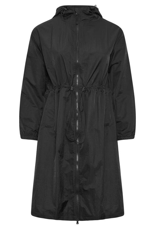 YOURS Plus Size Black Lightweight Longline Parka Jacket | Yours Clothing 6
