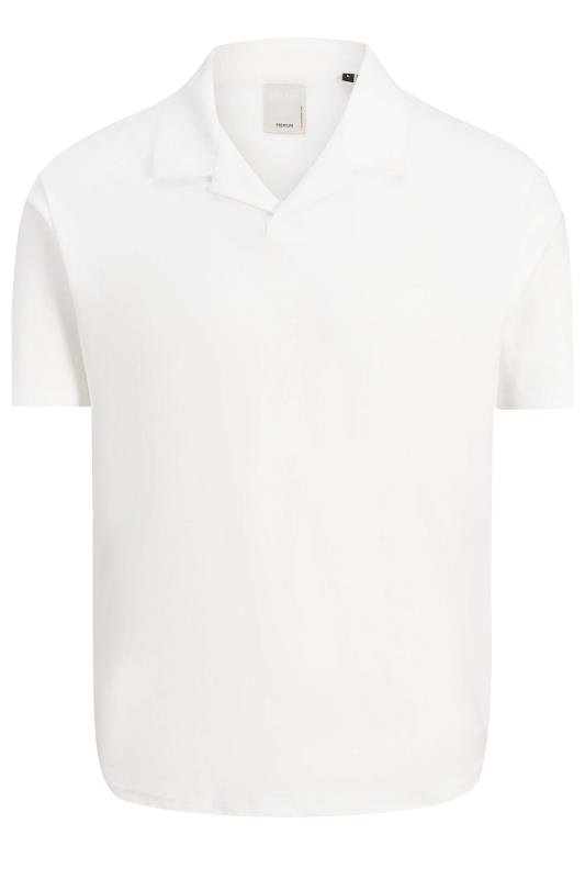 JACK & JONES PREMIUM Big & Tall White Polo Shirt | BadRhino 1