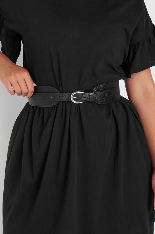 Plus Size  Black Wide Stretch Belt