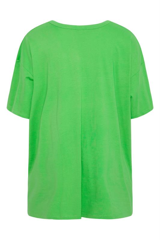 Plus Size Bright Green Oversized T-Shirt | Yours Clothing  7
