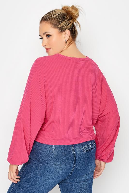LIMITED COLLECTION Plus Size Pink Cropped Cardigan | Yours Clothing 3