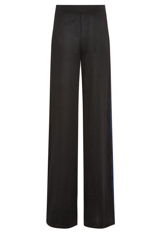 LTS Tall Women's Black & Blue Side Stripe Wide Leg Trousers | Long Tall Sally 7