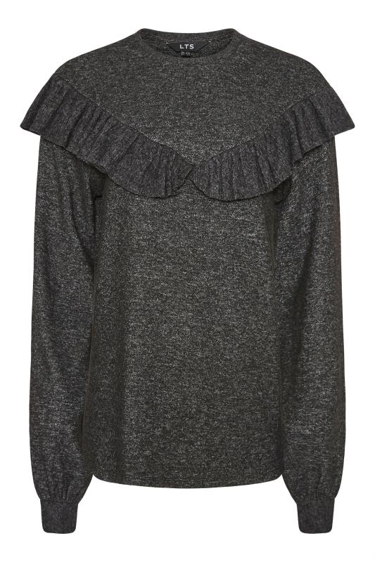 LTS Tall Grey Soft Touch Frill Top 6
