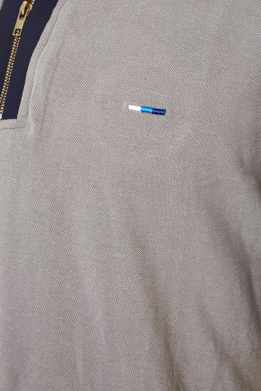 BadRhino Grey Contrast Zip Polo Shirt_S.jpg
