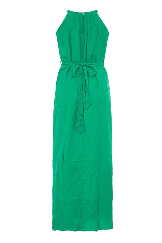 LTS Bright Green Halter Neck Maxi Dress | Long Tall Sally