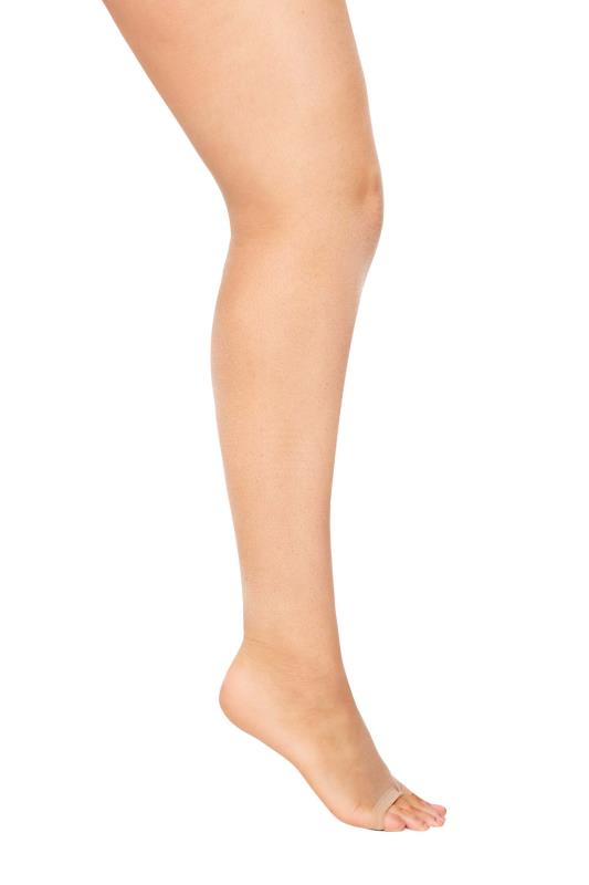 Plus Size Nude Sandal Toe Tights | Yours Clothing  4
