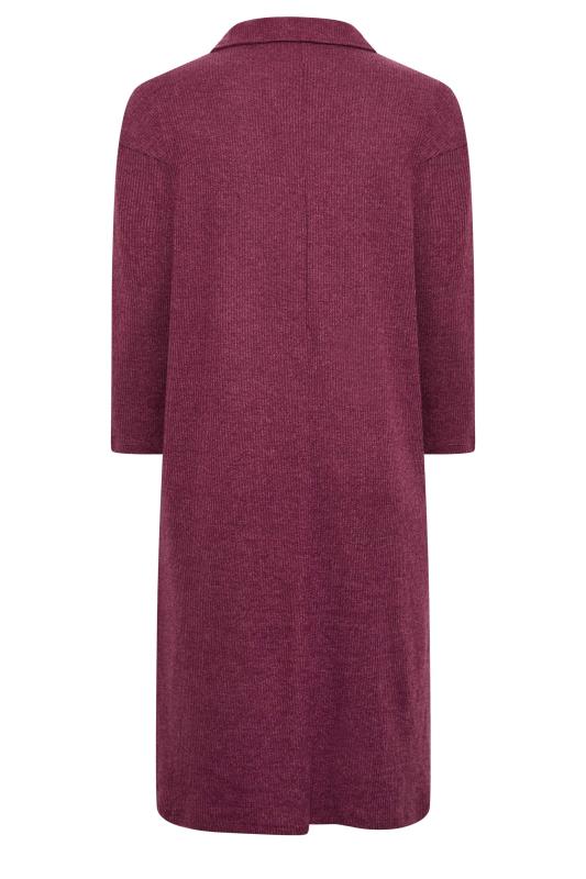 Plus Size Plum Purple Soft Touch Open Collar Midi Dress | Yours Clothing  7