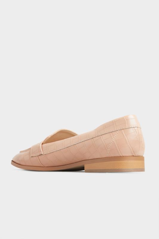 LTS Nude Slip On Croc Loafers In Standard D Fit 5