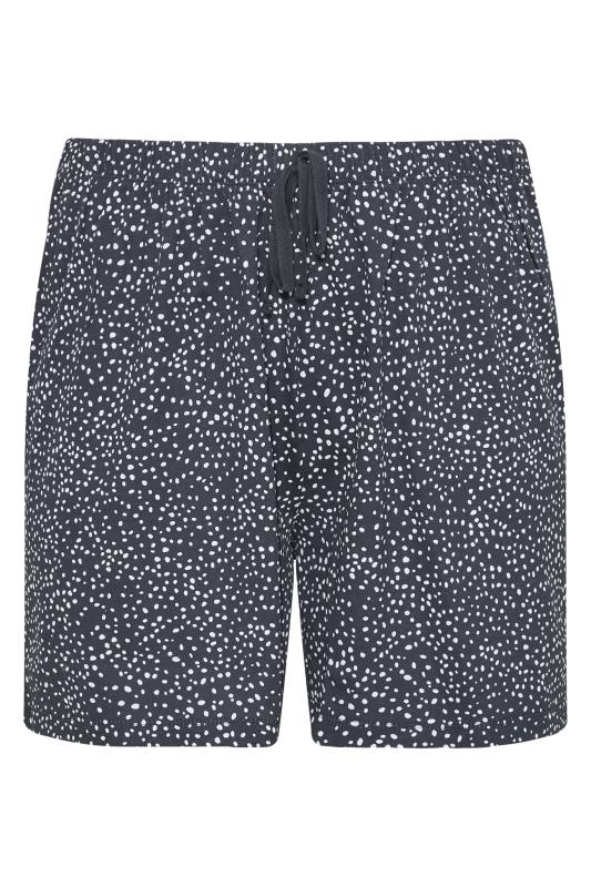 Plus Size Navy Blue Spot Print Pyjama Shorts | Yours Clothing  6