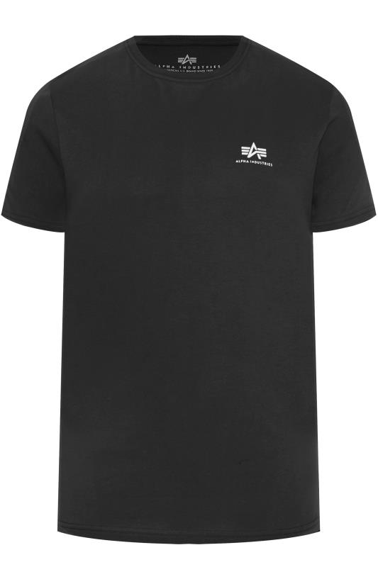 ALPHA INDUSTRIES Black Basic Logo T-Shirt | BadRhino 2