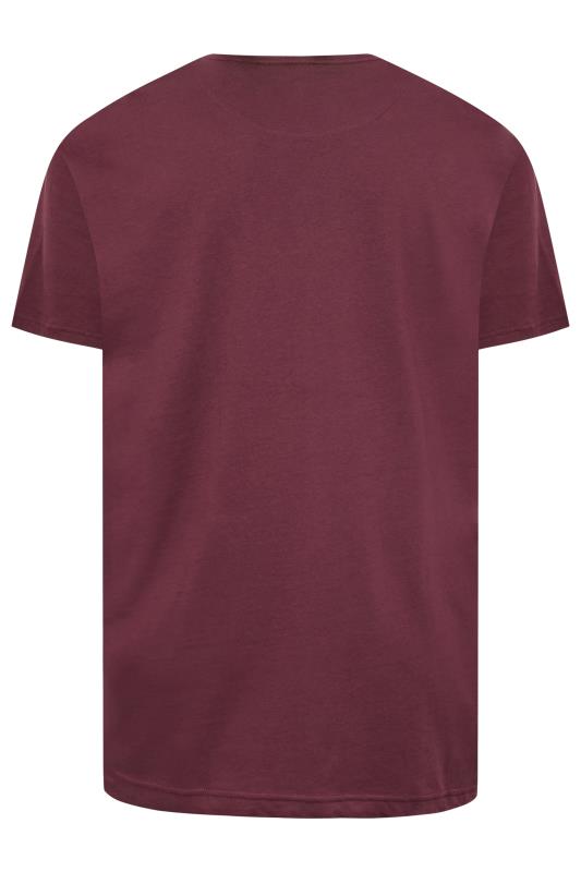 LYLE & SCOTT Big & Tall Burgundy Red Core T-Shirt | BadRhino 4