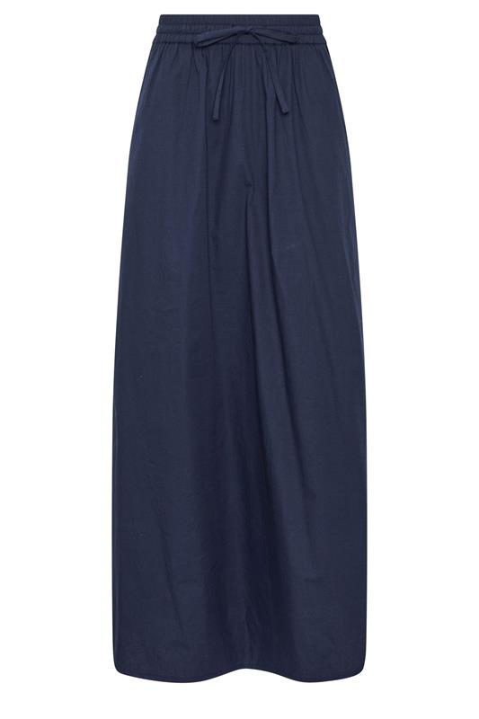 LTS Tall Women's Navy Blue Pull On Cotton Maxi Skirt | Long Tall Sally 5