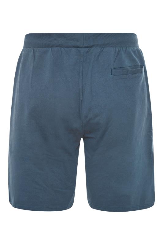 BadRhino Big & Tall Blue Contrast Zip Pocket Jogger Shorts 4