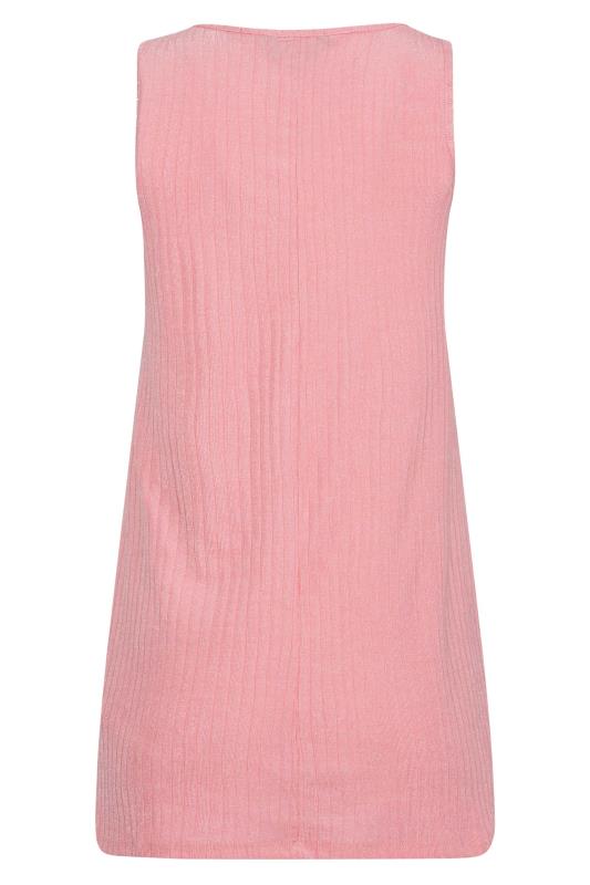 LTS Tall Pink Cut Out Strap Vest Top 6