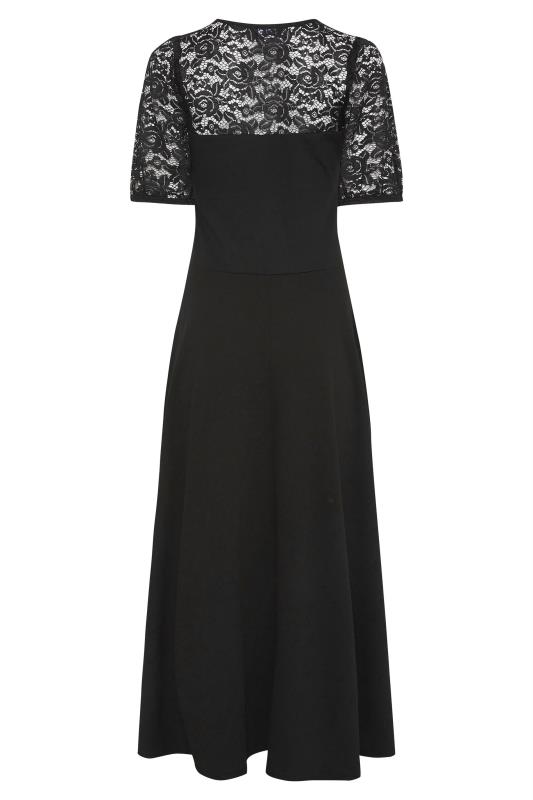 LTS Tall Black Lace Midi Dress 7