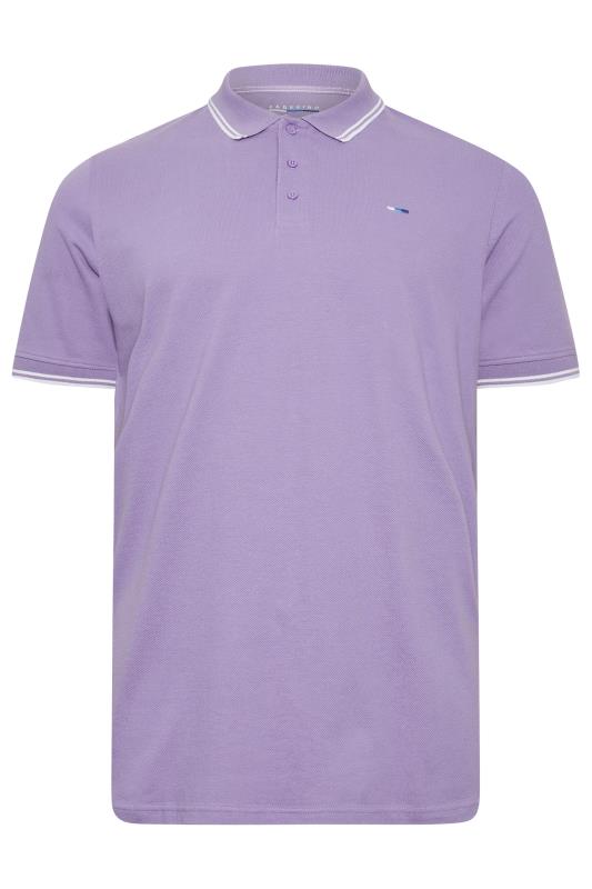BadRhino Big & Tall Purple Tipped Polo Shirt | BadRhino  2
