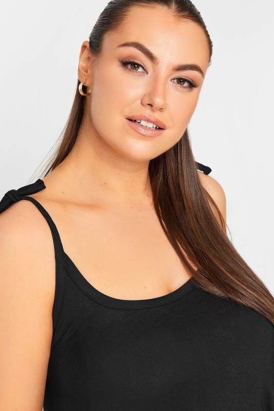 YOURS Plus Size Black Cropped Harem Jumpsuit | Yours Clothing  4