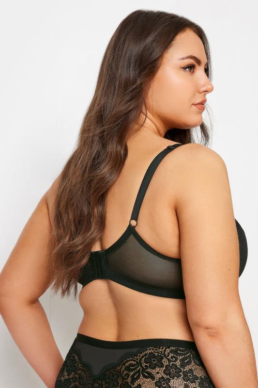YOURS 2 PACK Black & White Non Padded Underwired Bra | Yours Clothing 5