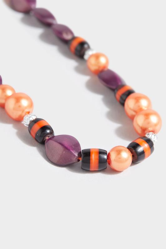 Purple Beaded Necklace | Yours Clothing 3